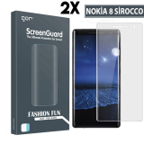 Gor Nokia 8 Sirocco 3d Kavisli Full Darbe Emici Ekran Koruyucu 2 Adet 