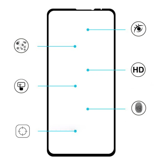Xiaomi Mi Mix 3 Full Glue Full Kaplama Tempered Cam Ekran Koruyucu