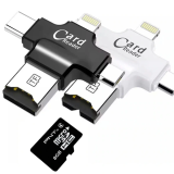 Card Reader 4in1 Type-C- İphone Lightning-Micro Usb Hafıza Kart Okuyuc