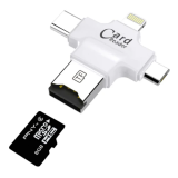 Card Reader 4in1 Type-C- İphone Lightning-Micro Usb Hafıza Kart Okuyuc