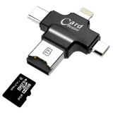 Card Reader 4in1 Type-C- İphone Lightning-Micro Usb Hafıza Kart Okuyuc