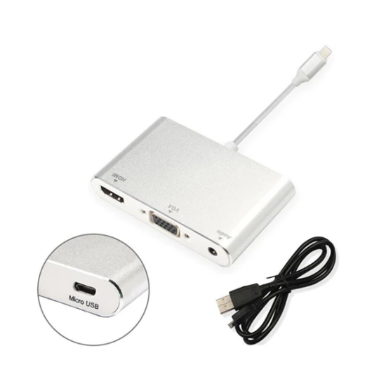 İPhone İPad P32 Hdmi Vga Av Audio Dönüştürücü Adaptör