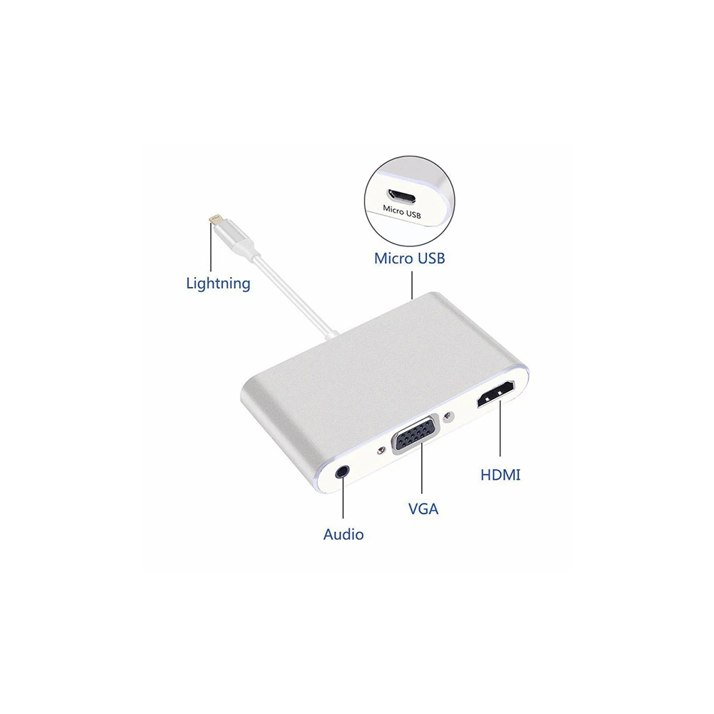 İPhone İPad P32 Hdmi Vga Av Audio Dönüştürücü Adaptör