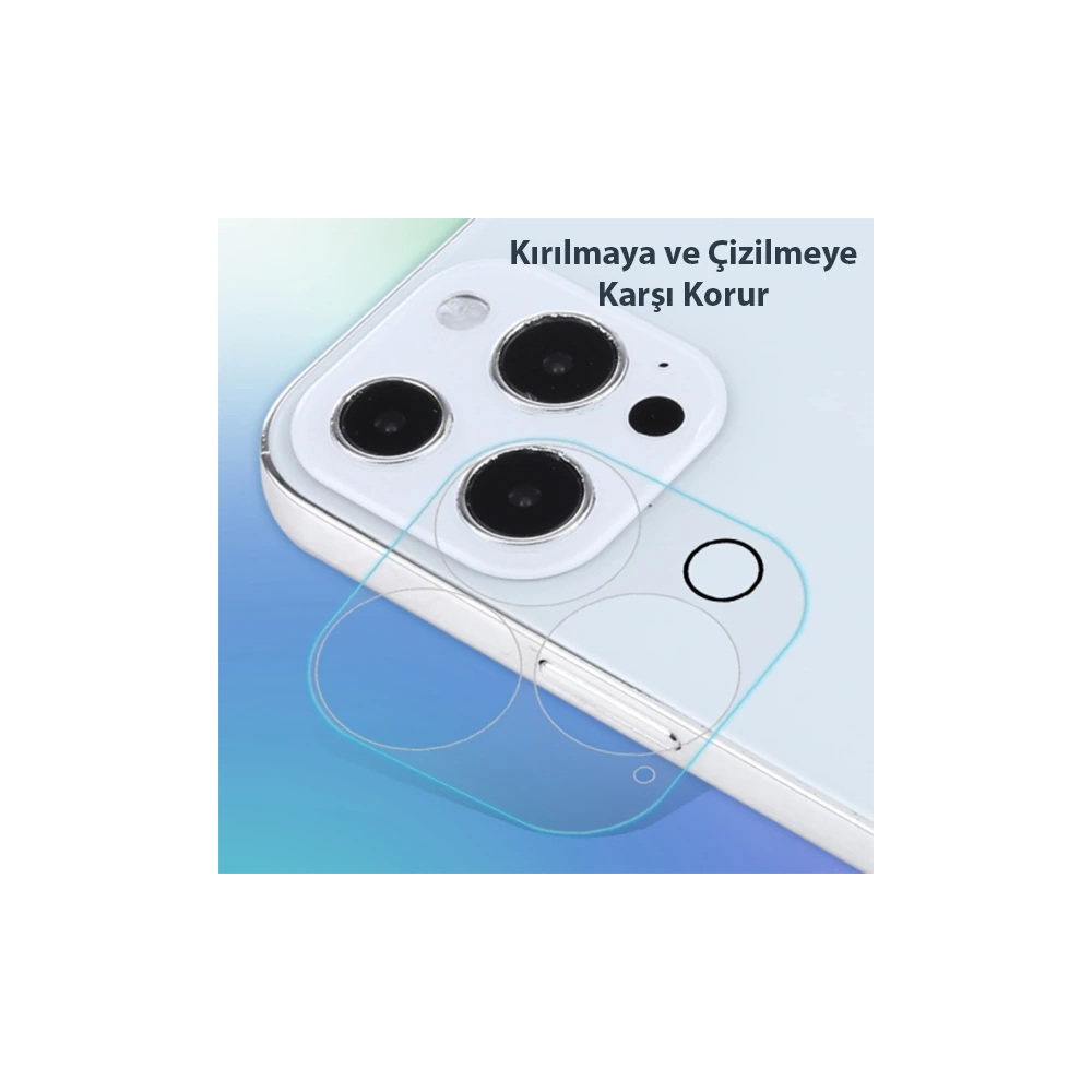 GOR İPhone 13 Pro 13 Pro Max 3D Tempered Cam Kamera Koruyucu 2Adet Set