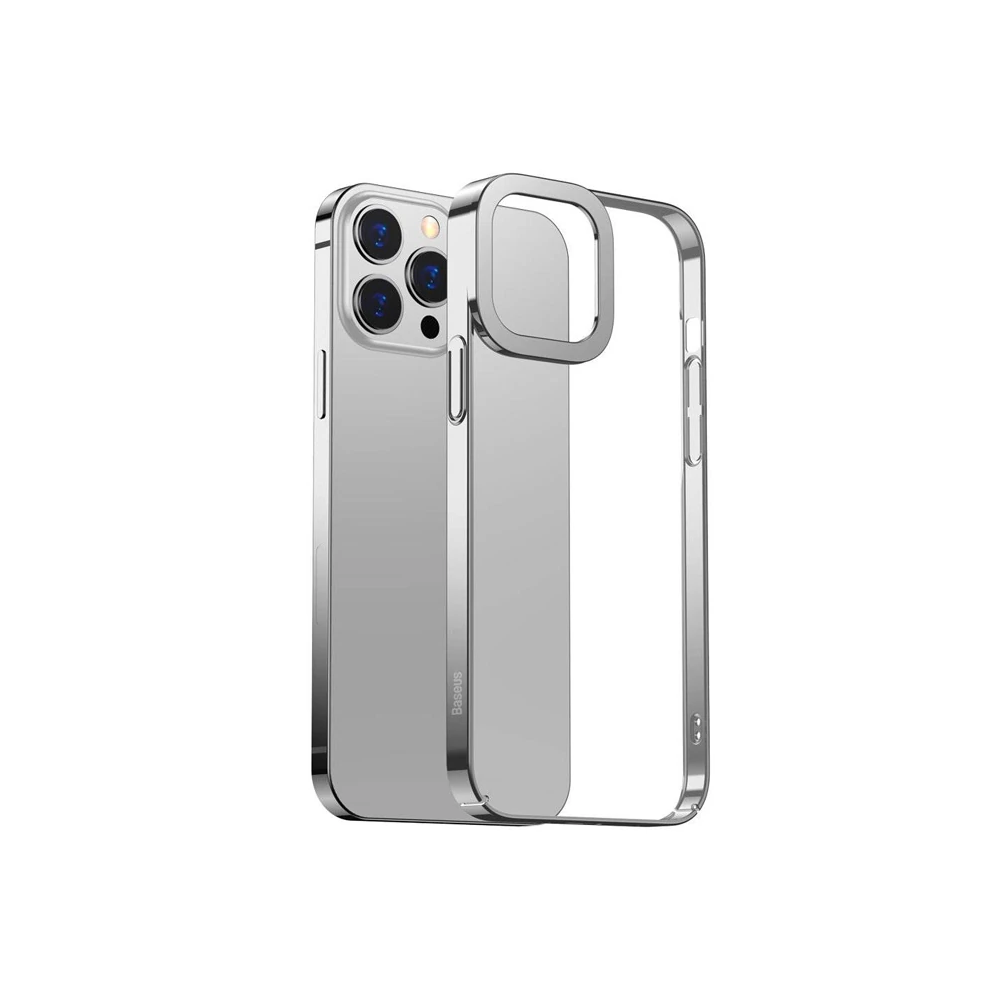 Baseus Glitter iPhone 13 Pro Kılıf Renkli Kenar Şeffaf Kılıf