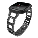 Fitbit Versa Metal Diamond İşlemeli Akıllı Saat Kayış Kordon