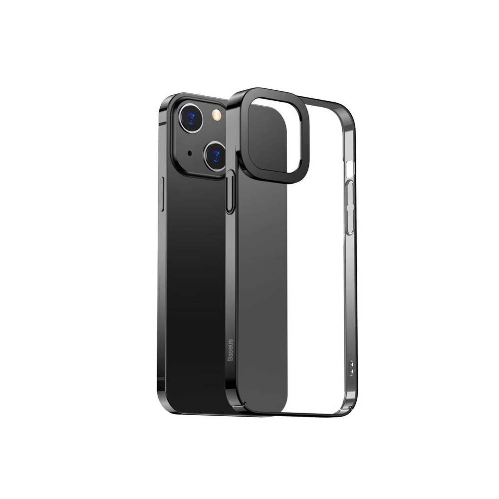 Baseus Glitter iPhone 13 6.1inç Kılıf Renkli Kenar Şeffaf Silikon