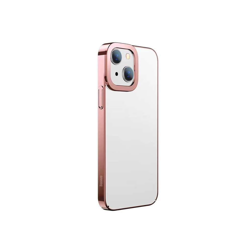 Baseus Glitter iPhone 13 6.1inç Kılıf Renkli Kenar Şeffaf Silikon