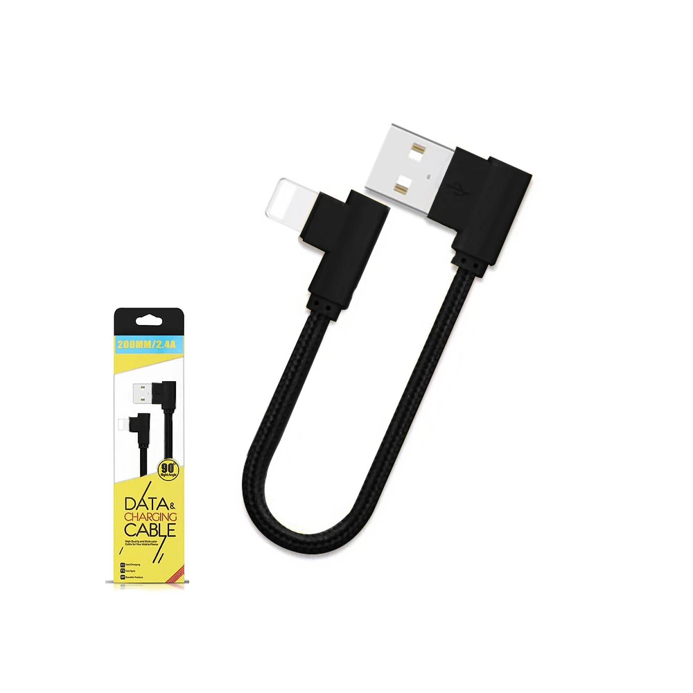 Ally İphone Lightning Eğik Başlı Halat Usb Kablo 20cm