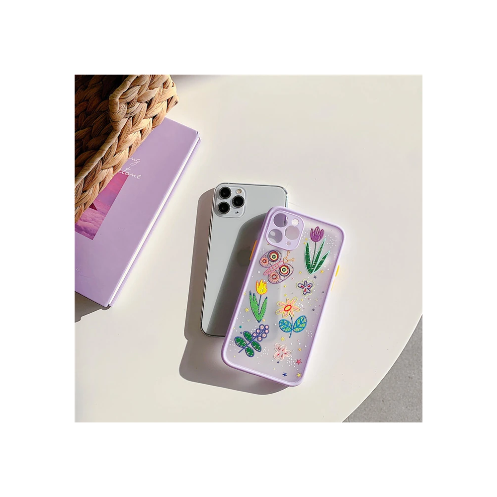 iPhone 11 Pro Max 6.5inç Kamera Korumalı Çiçek Desenli Silikon Kılıf