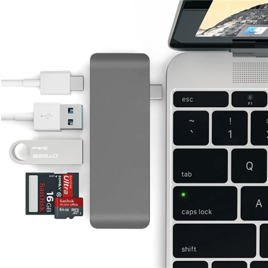 Ally 5 İn1 Usb-C Hub 3.0 Type-C Şarj Kart Reader Type-C Bütün Cihazlar