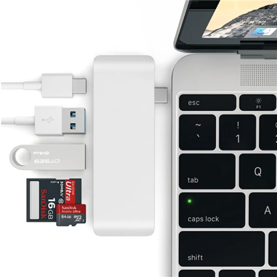 Ally 5 İn1 Usb-C Hub 3.0 Type-C Şarj Kart Reader Type-C Bütün Cihazlar