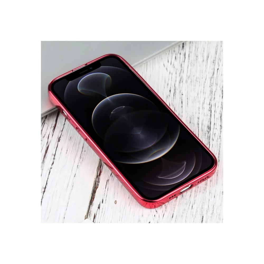 iPhone 13 Pro Max 6.7inç Lazer Kaplama Renkli Kenar Şeffaf Kılıf