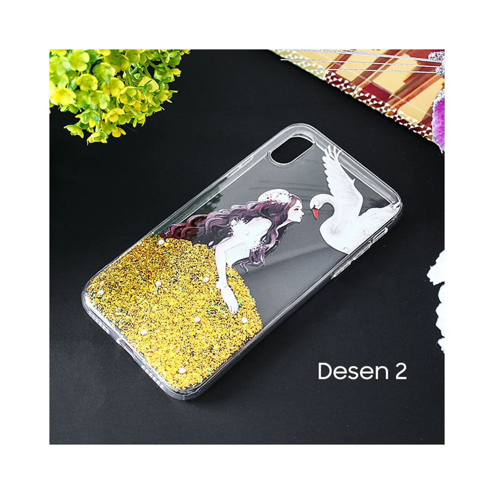 İphone X Xs 3d Diamond Elbise Şeffaf Silikon Kılıf