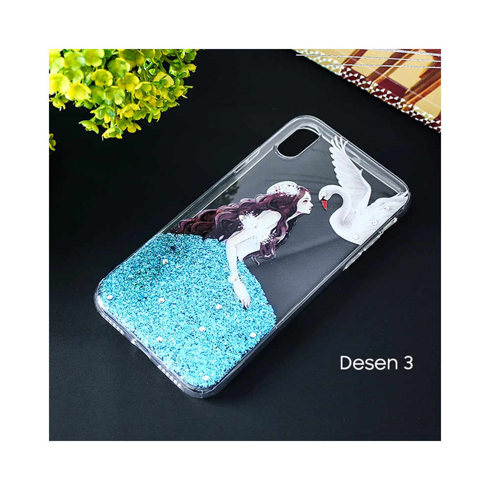 İphone X Xs 3d Diamond Elbise Şeffaf Silikon Kılıf