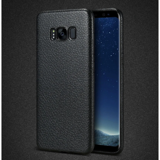 Ally SM Galaxy S8 Deri Dokulu Premium Soft Silikon Kılıf