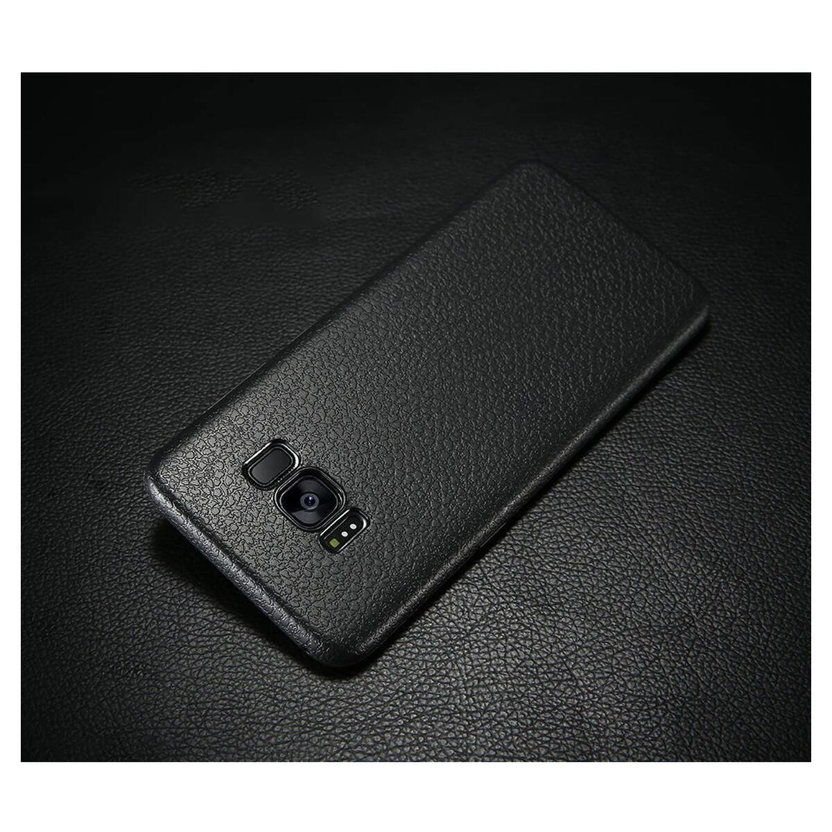Ally SM Galaxy S8 Deri Dokulu Premium Soft Silikon Kılıf