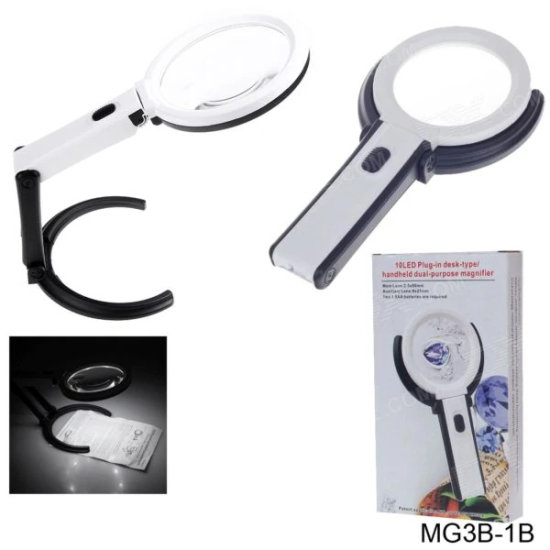 Ally Mg3b-1c 1.8x5x Çok Fonksiyonlu Standlı Led Işıklı Büyüteç