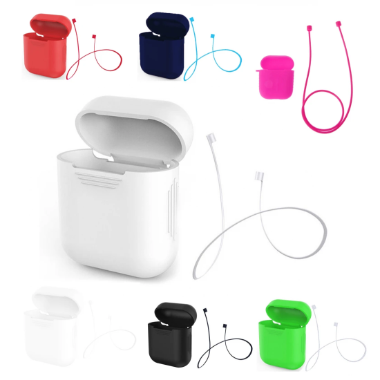 Ally Apple Airpods İçin Renkli Strap Kulaklık Askısı+ Silikon Kılıf