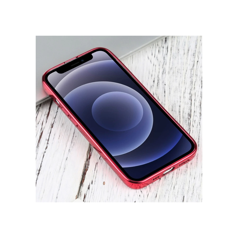 iPhone 13 Mini 5.4inç Lazer Kaplama Renkli Kenar Şeffaf Kılıf