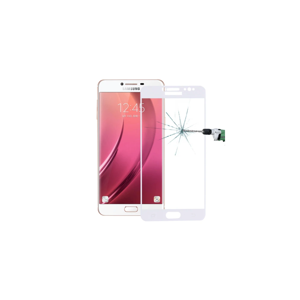 SM Galaxy C8 J7+ Plus 3D Full Kaplama Kırılmaz Cam Ekran Koruyucu