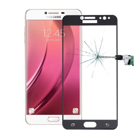 SM Galaxy C8 J7+ Plus 3D Full Kaplama Kırılmaz Cam Ekran Koruyucu