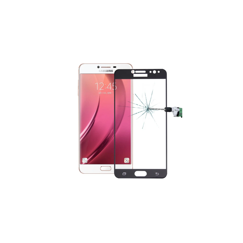 SM Galaxy C8 J7+ Plus 3D Full Kaplama Kırılmaz Cam Ekran Koruyucu