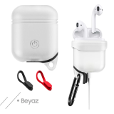 Ally Apple Airpods İçin Premium Silikon Kılıf Anahtarlıklı