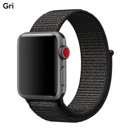 Ally Apple Watch 7-8 41mm 6-5-4 40mm Nylon Loop Spor Kayış Kordon 3-2-