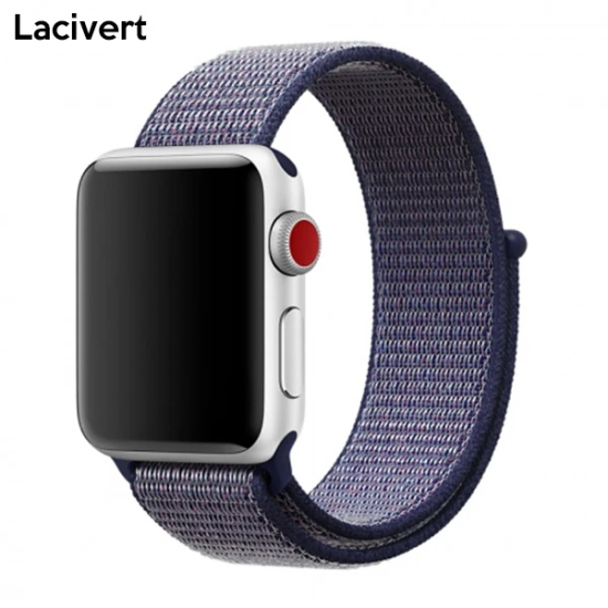 Apple Watch 7-8 41mm 6-5-4 40mm Nylon Loop Spor Kayış Kordon 3-2-1 38m