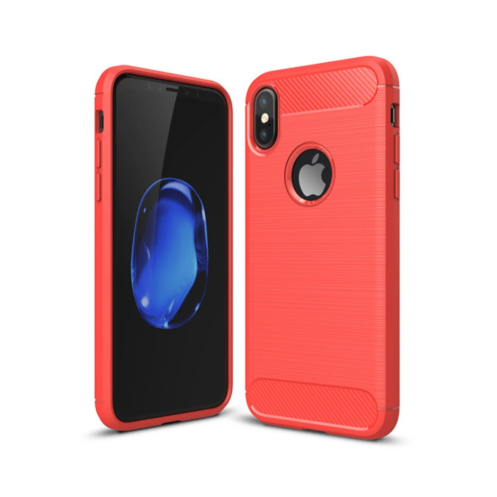 İphone XXS Dark Ultra Koruma Karbon Fiber Silikon Kılıf
