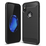 İphone XXS Dark Ultra Koruma Karbon Fiber Silikon Kılıf