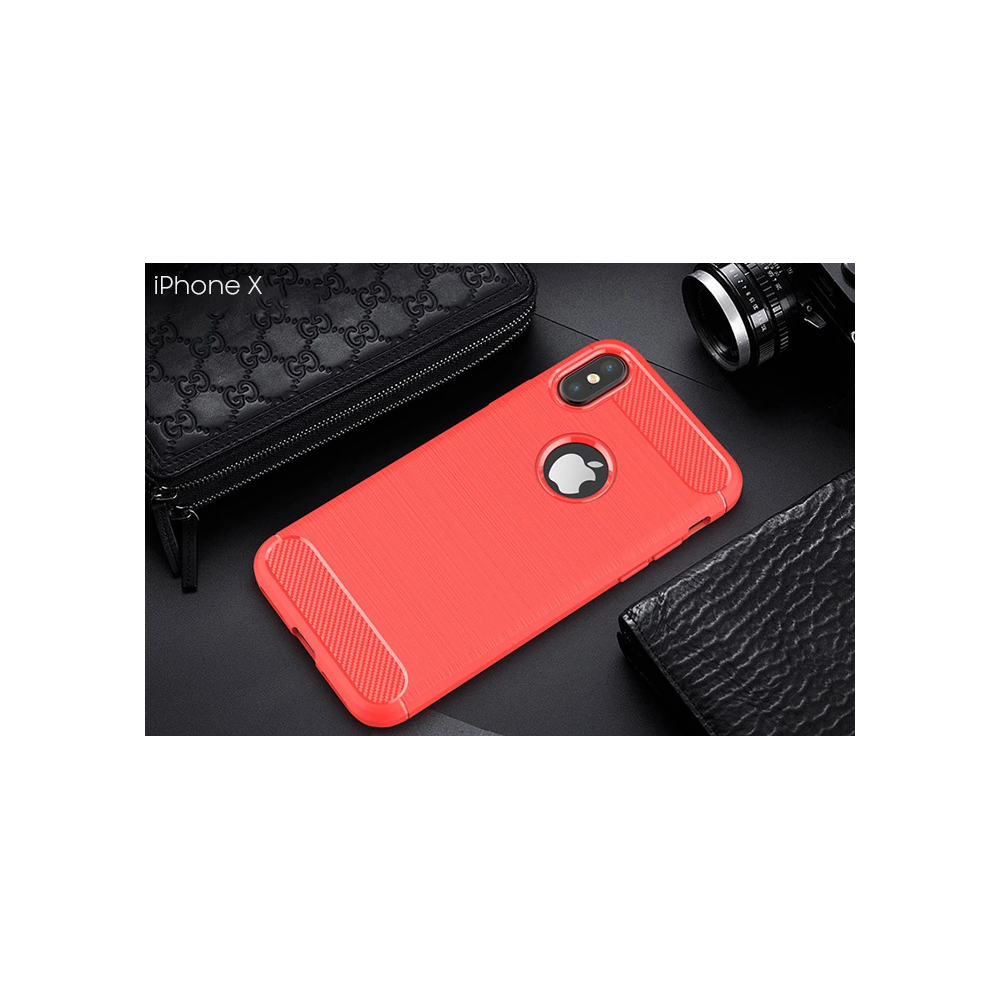 İphone XXS Dark Ultra Koruma Karbon Fiber Silikon Kılıf