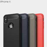 İphone XXS Dark Ultra Koruma Karbon Fiber Silikon Kılıf
