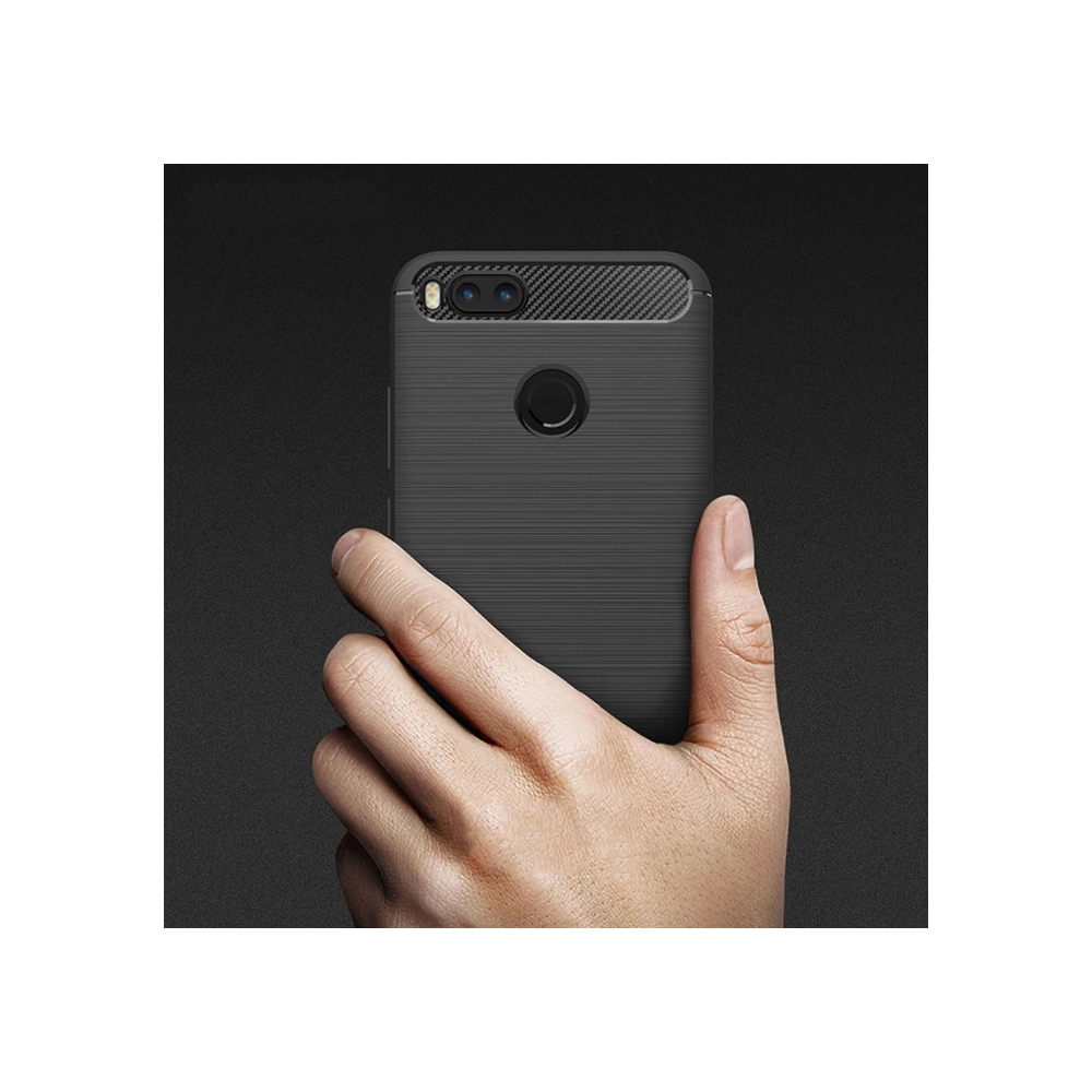 Xiaomi Mi 5x Dark Ultra Koruma Karbon Fiber Doku Silikon Kılıf