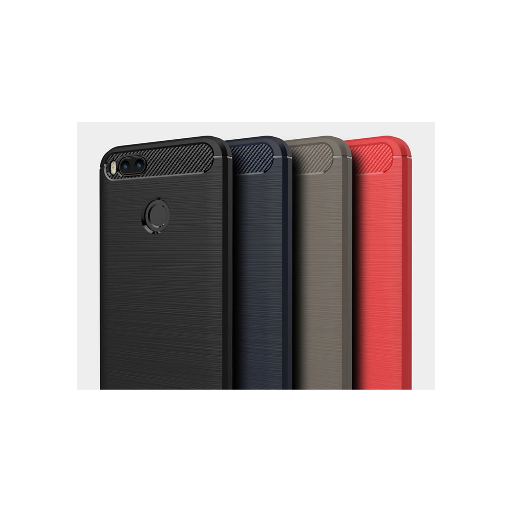 Xiaomi Mi 5x Dark Ultra Koruma Karbon Fiber Doku Silikon Kılıf