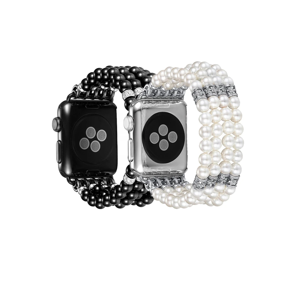 Ally Apple Watch 7-8 45mm 6-5-4 44mm Full Boncuk Taşlı Kordon Kayış 3-