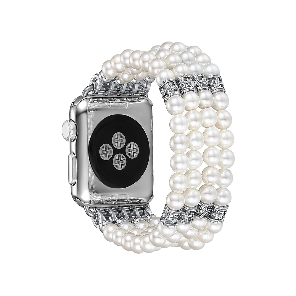 Ally Apple Watch 7-8 45mm 6-5-4 44mm Full Boncuk Taşlı Kordon Kayış 3-