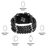 Ally Apple Watch 7-8 45mm 6-5-4 44mm Full Boncuk Taşlı Kordon Kayış 3-