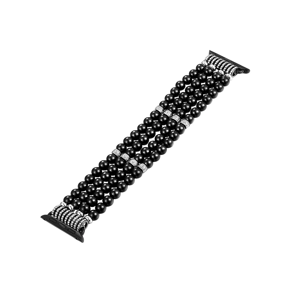 Ally Apple Watch 7-8 45mm 6-5-4 44mm Full Boncuk Taşlı Kordon Kayış 3-