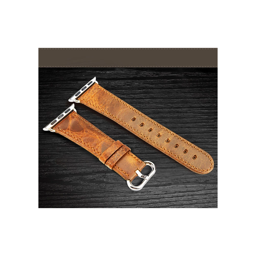 Ally Apple Watch 7-8 41mm 6-5-4 40mm Retro Deri Kordon Kayış 3-2-1 38m