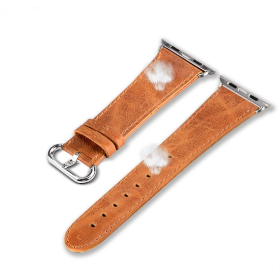 Ally Apple Watch 7-8 41mm 6-5-4 40mm Retro Deri Kordon Kayış 3-2-1 38m