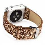 Ally Apple Watch 7-8 45mm 6-5-4 44mm Kordon Kayış Deri Sim İşlemeli 3-