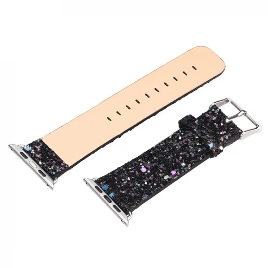 Ally Apple Watch 7-8 41mm 6-5-4 40mm Kayış Kordon Deri Sim İşlemeli 3-