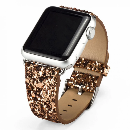 Ally Apple Watch 7-8 41mm 6-5-4 40mm Kayış Kordon Deri Sim İşlemeli 3-