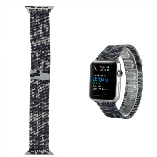 Ally Apple Watch 7-8 45mm 6-5-4 44mm Kayış Kordon Metal Milano Loop Ka