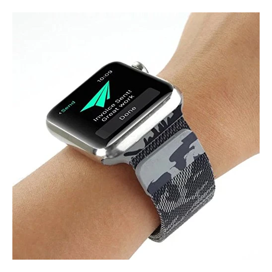 Ally Apple Watch 7-8 45mm 6-5-4 44mm Kayış Kordon Metal Milano Loop Ka