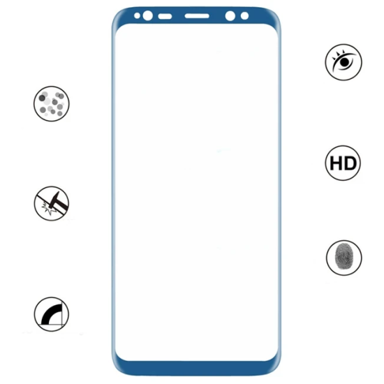 Ally Samsung Galaxy S8 İçin Kavisli Full Ön Arka Cam Koruyucu