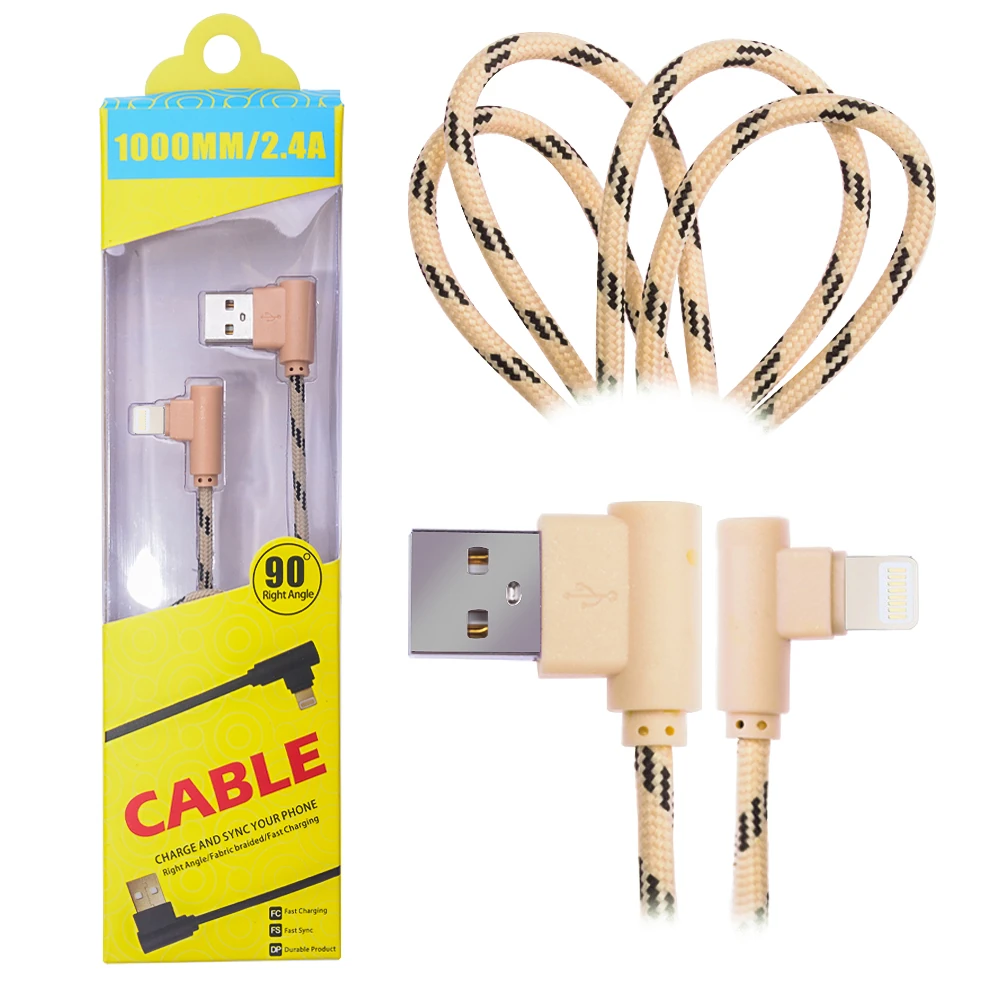 Ally İphone Lightning Eğik Başlı Halat Usb Kablo 1metre