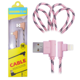 Ally İphone Lightning Eğik Başlı Halat Usb Kablo 1metre